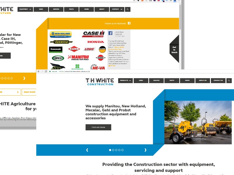 NEW WEBSITES FOR AGRICULTURE AND CONSTRUCTION